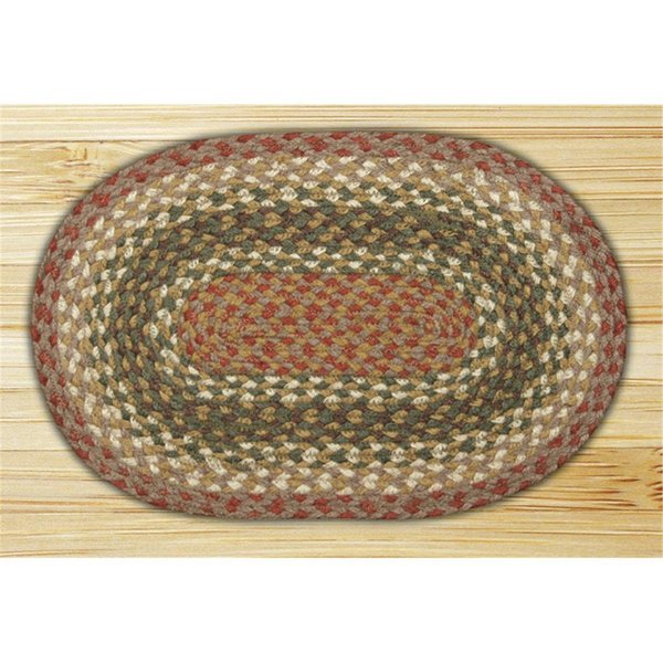 Earth Rugs Olive-Burgundy-Gray Round Swatch 46-024